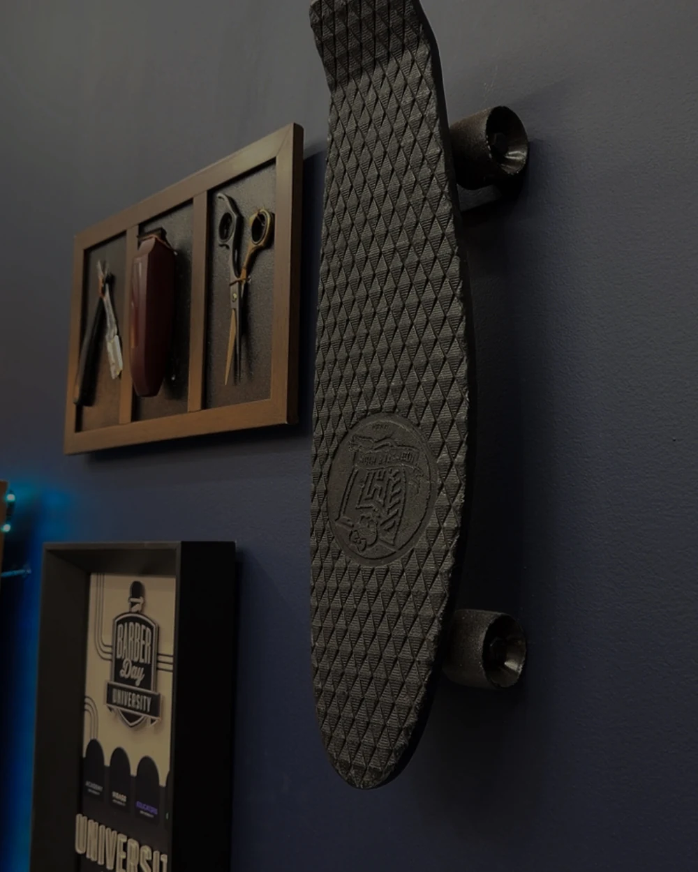 Detalhes da decoração da barbearia