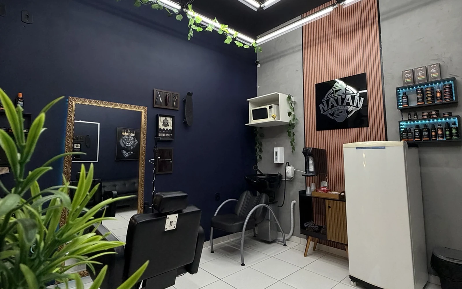 Interior da Natan Barberstyle em Alfenas